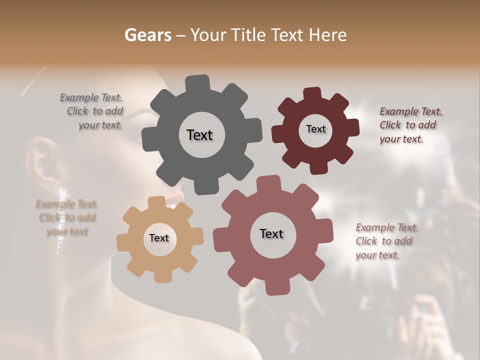 Celebrity Actress Crown PowerPoint Template