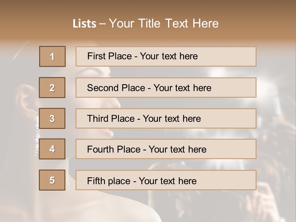 Celebrity Actress Crown PowerPoint Template