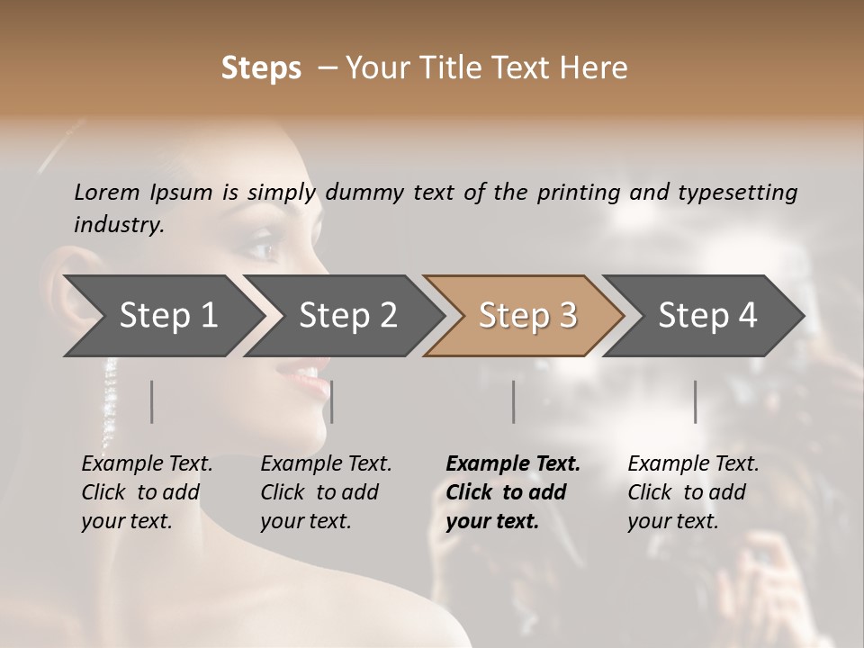 Celebrity Actress Crown PowerPoint Template