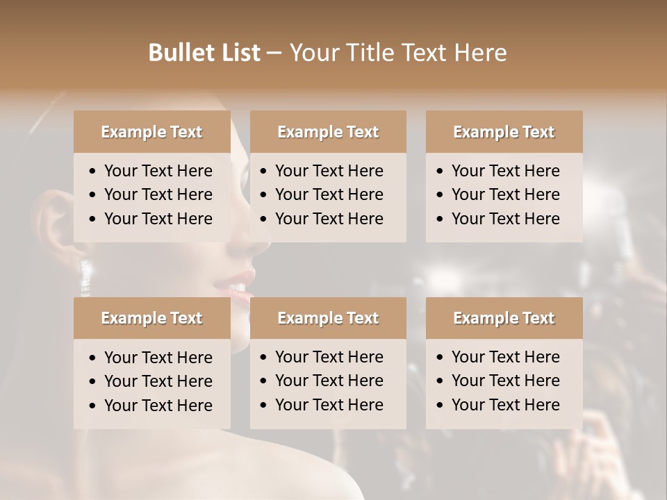 Celebrity Actress Crown PowerPoint Template