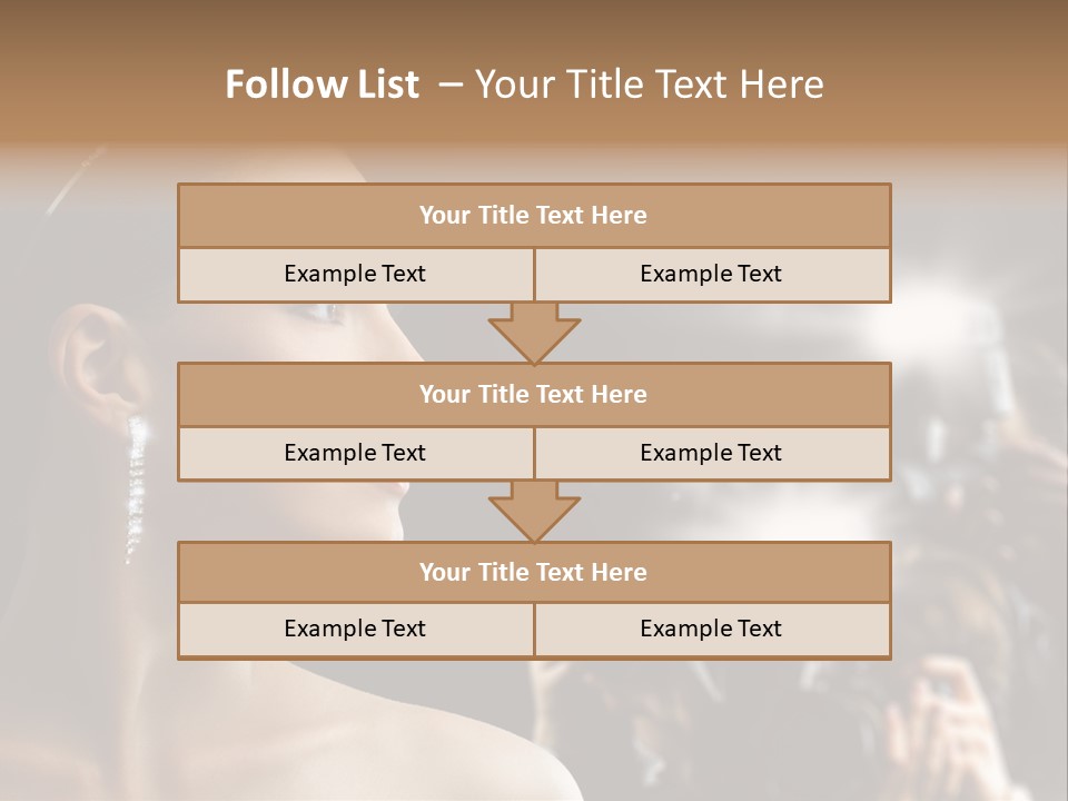 Celebrity Actress Crown PowerPoint Template