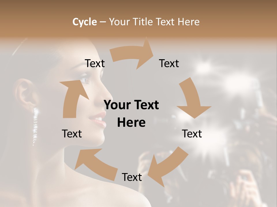 Celebrity Actress Crown PowerPoint Template