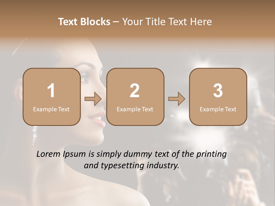 Celebrity Actress Crown PowerPoint Template