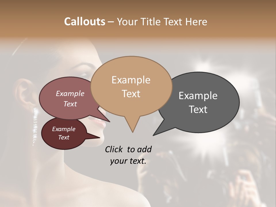 Celebrity Actress Crown PowerPoint Template