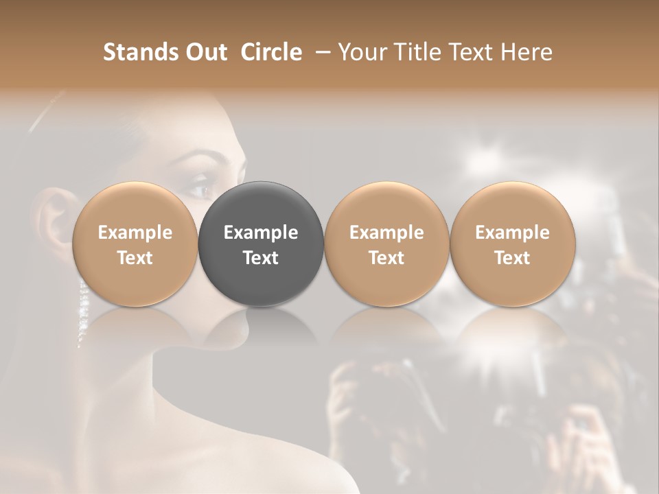 Celebrity Actress Crown PowerPoint Template