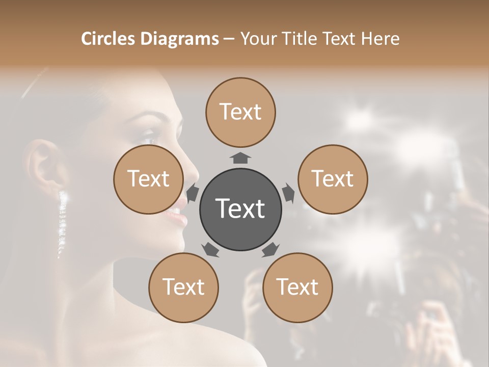 Celebrity Actress Crown PowerPoint Template