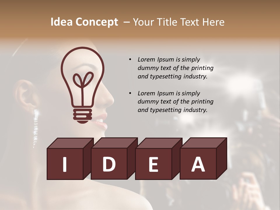 Celebrity Actress Crown PowerPoint Template