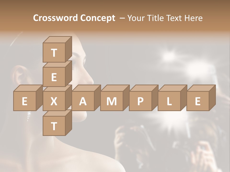 Celebrity Actress Crown PowerPoint Template