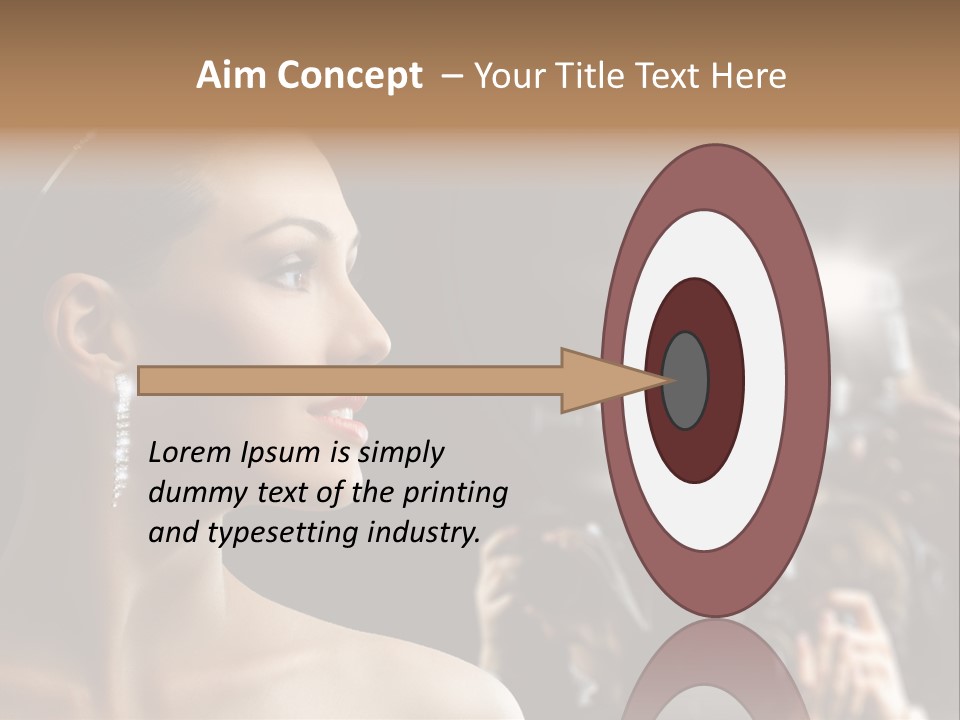 Celebrity Actress Crown PowerPoint Template