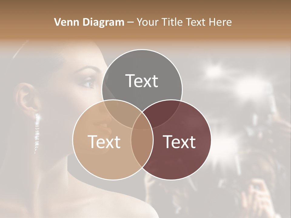 Celebrity Actress Crown PowerPoint Template