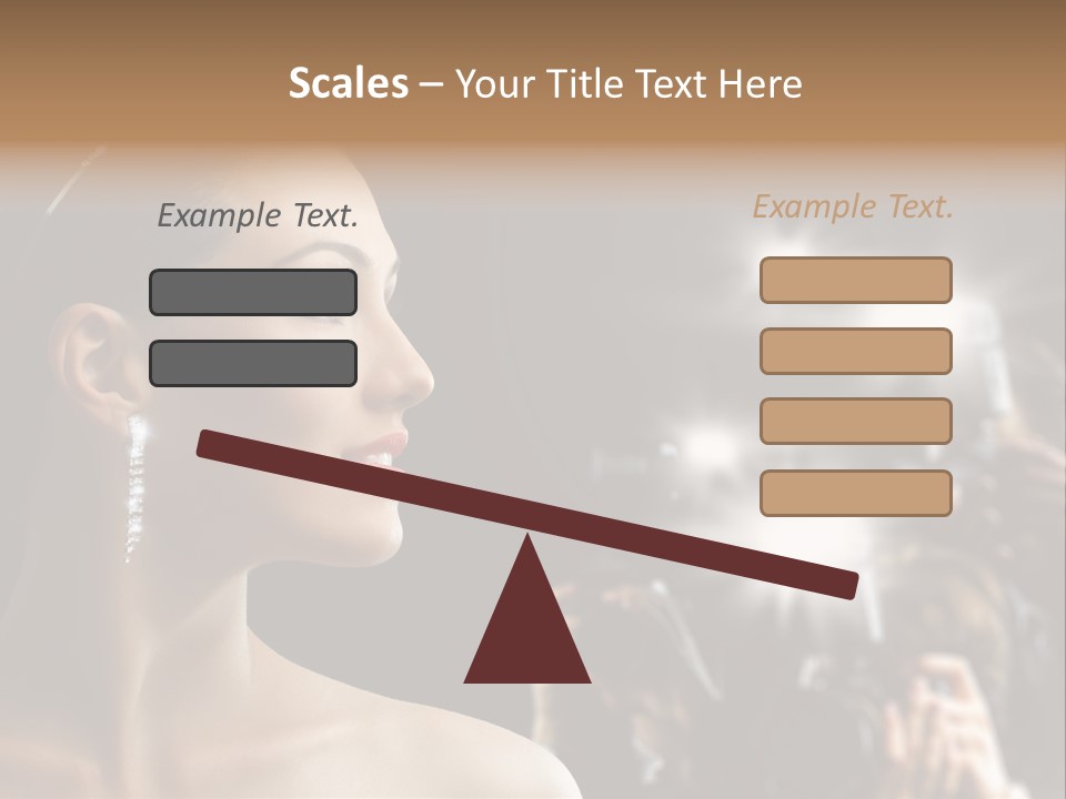 Celebrity Actress Crown PowerPoint Template