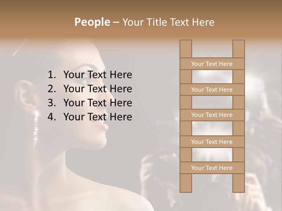 Celebrity Actress Crown PowerPoint Template