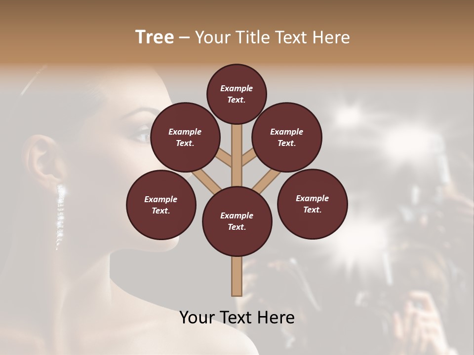 Celebrity Actress Crown PowerPoint Template