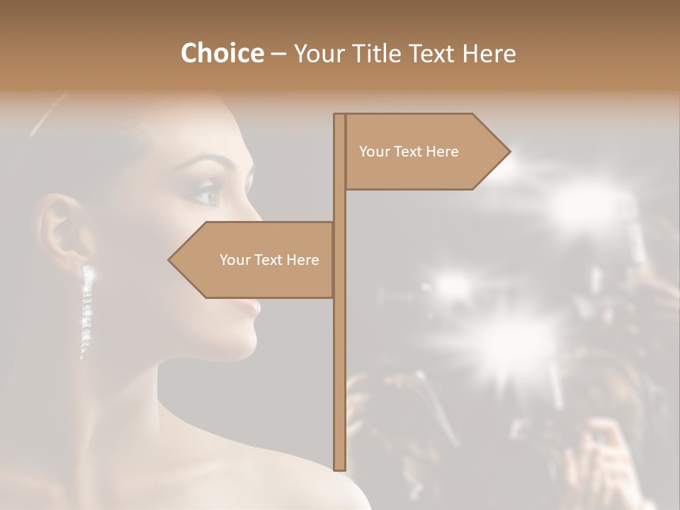 Celebrity Actress Crown PowerPoint Template