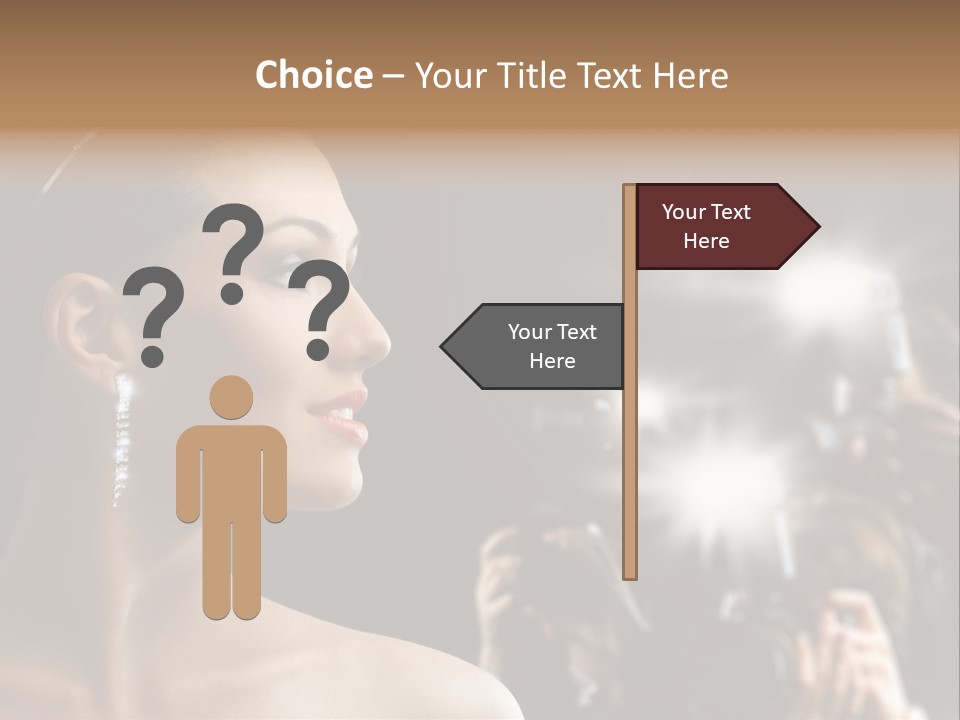 Celebrity Actress Crown PowerPoint Template