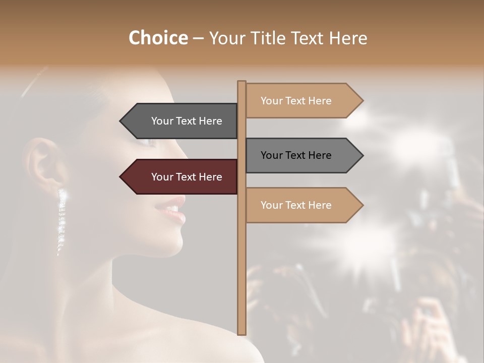 Celebrity Actress Crown PowerPoint Template