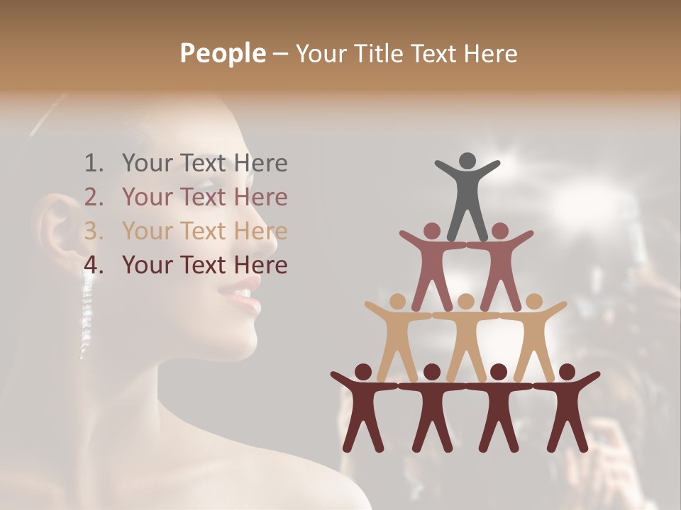 Celebrity Actress Crown PowerPoint Template