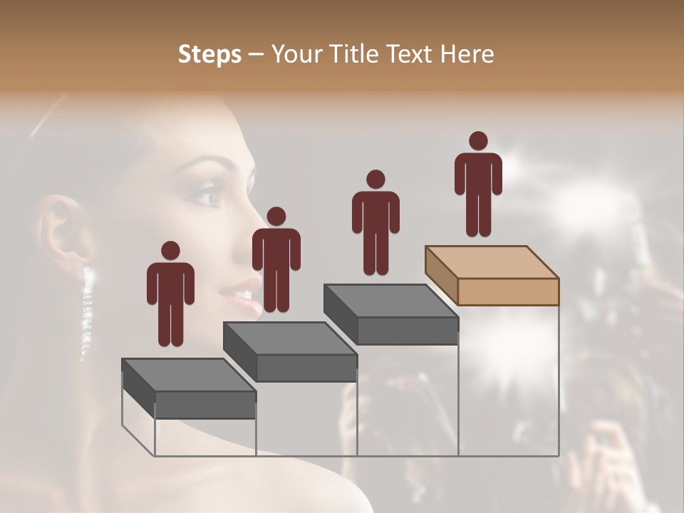 Celebrity Actress Crown PowerPoint Template