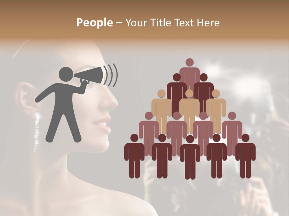 Celebrity Actress Crown PowerPoint Template