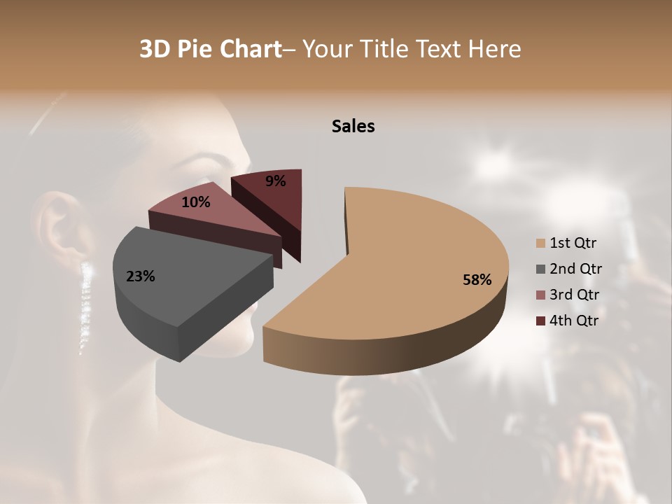 Celebrity Actress Crown PowerPoint Template
