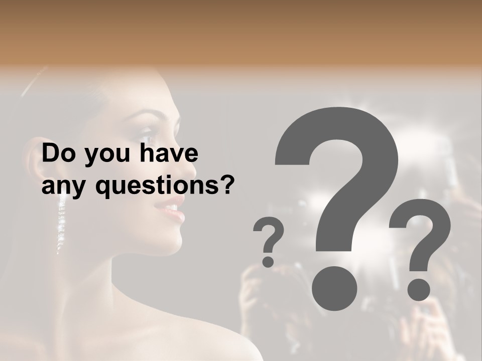 Celebrity Actress Crown PowerPoint Template