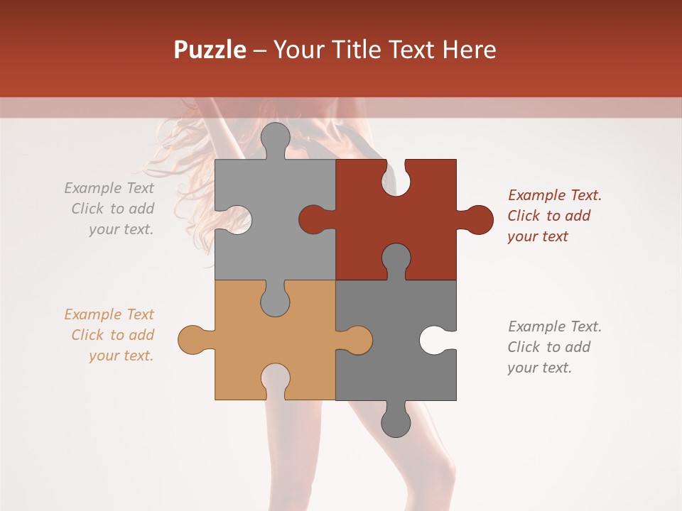 Cheerful Pretty Posing PowerPoint Template