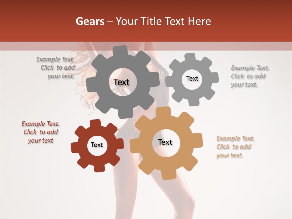 Cheerful Pretty Posing PowerPoint Template