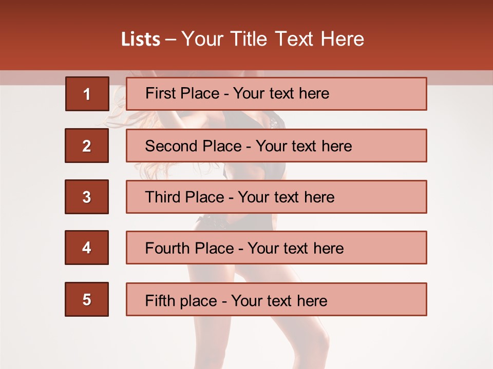 Cheerful Pretty Posing PowerPoint Template