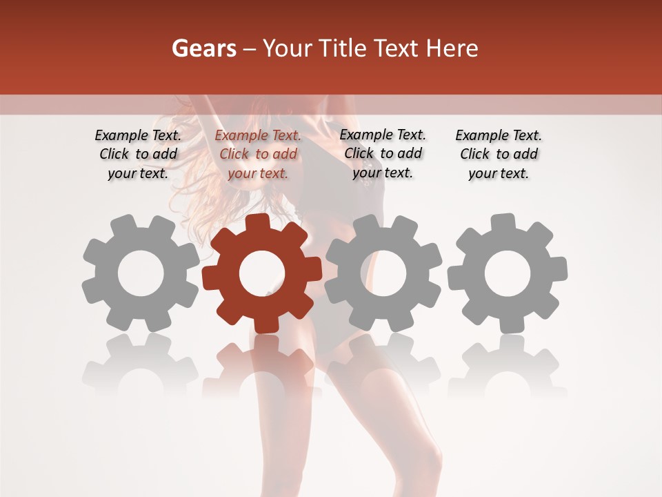 Cheerful Pretty Posing PowerPoint Template