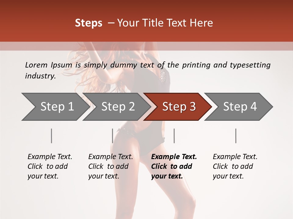 Cheerful Pretty Posing PowerPoint Template