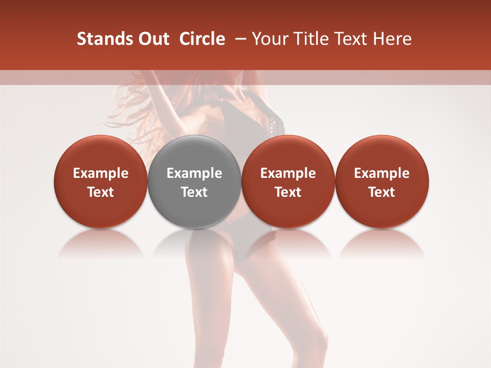 Cheerful Pretty Posing PowerPoint Template