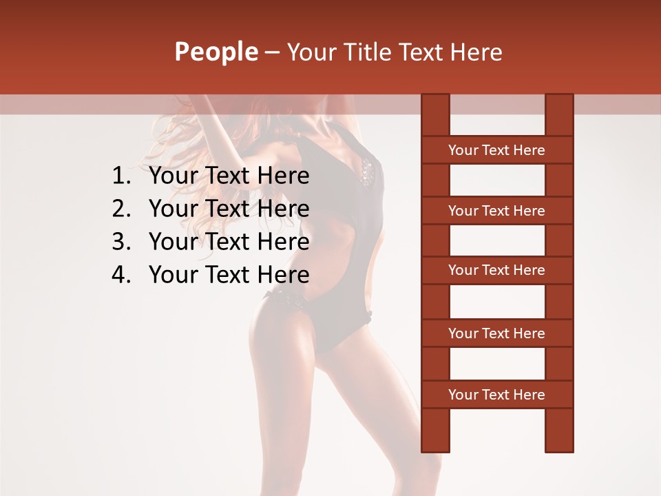 Cheerful Pretty Posing PowerPoint Template