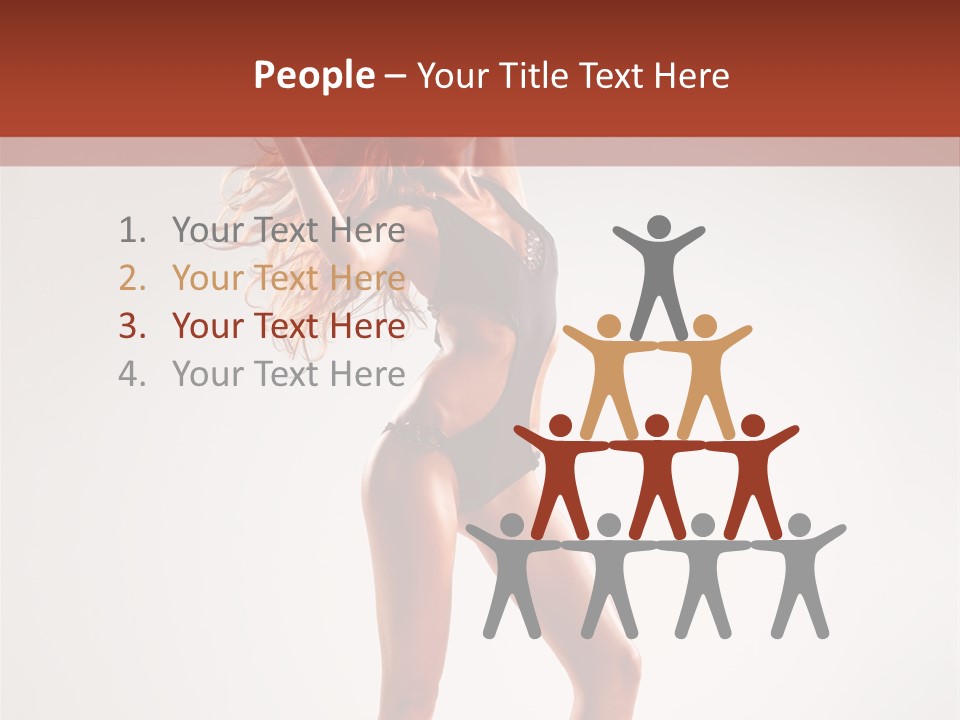 Cheerful Pretty Posing PowerPoint Template