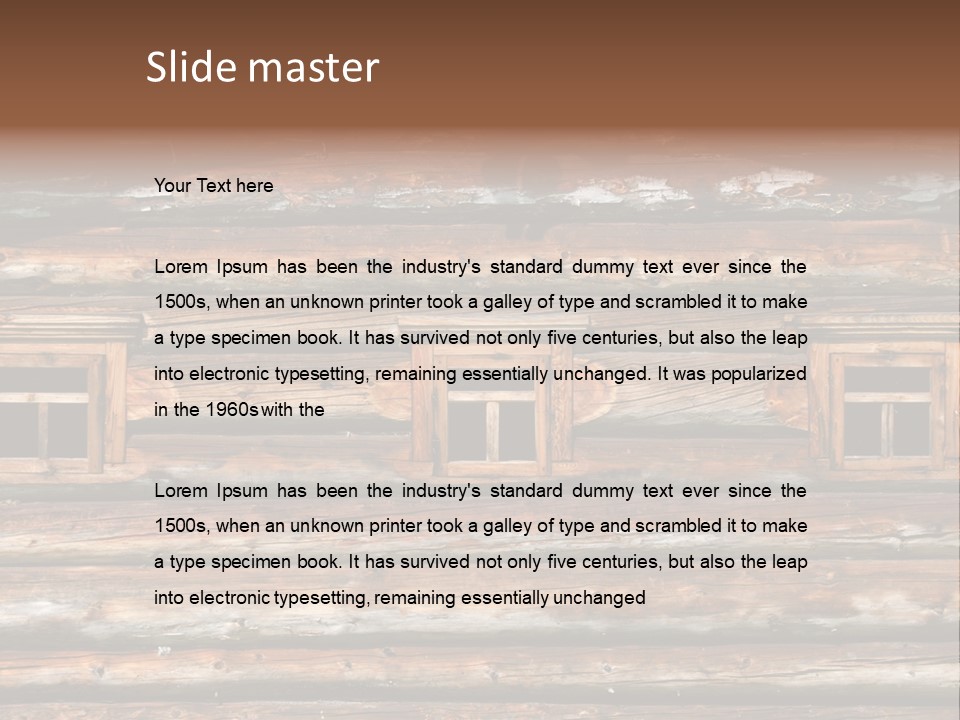 Wall Close Up Fretted PowerPoint Template