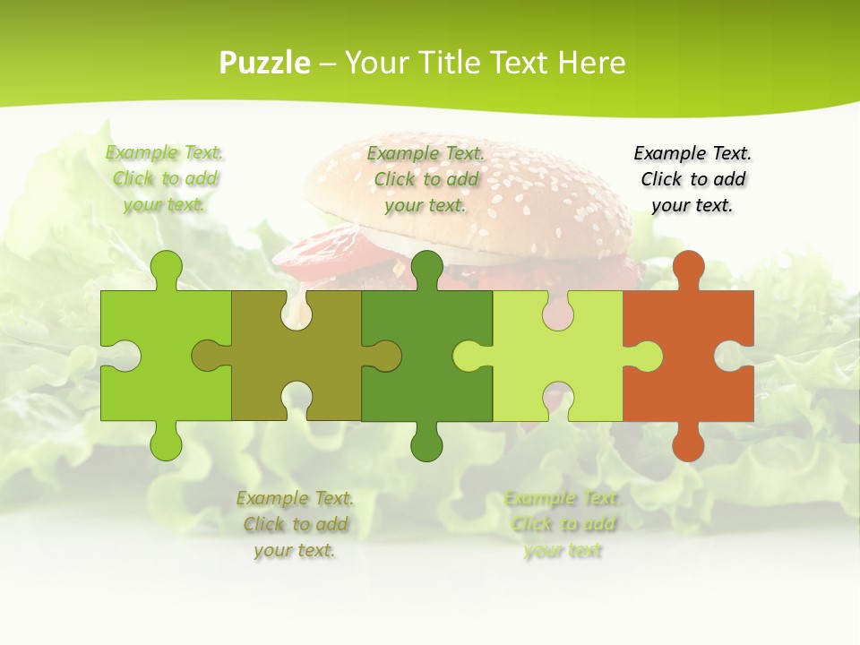 Closeup Burger Cuisine PowerPoint Template