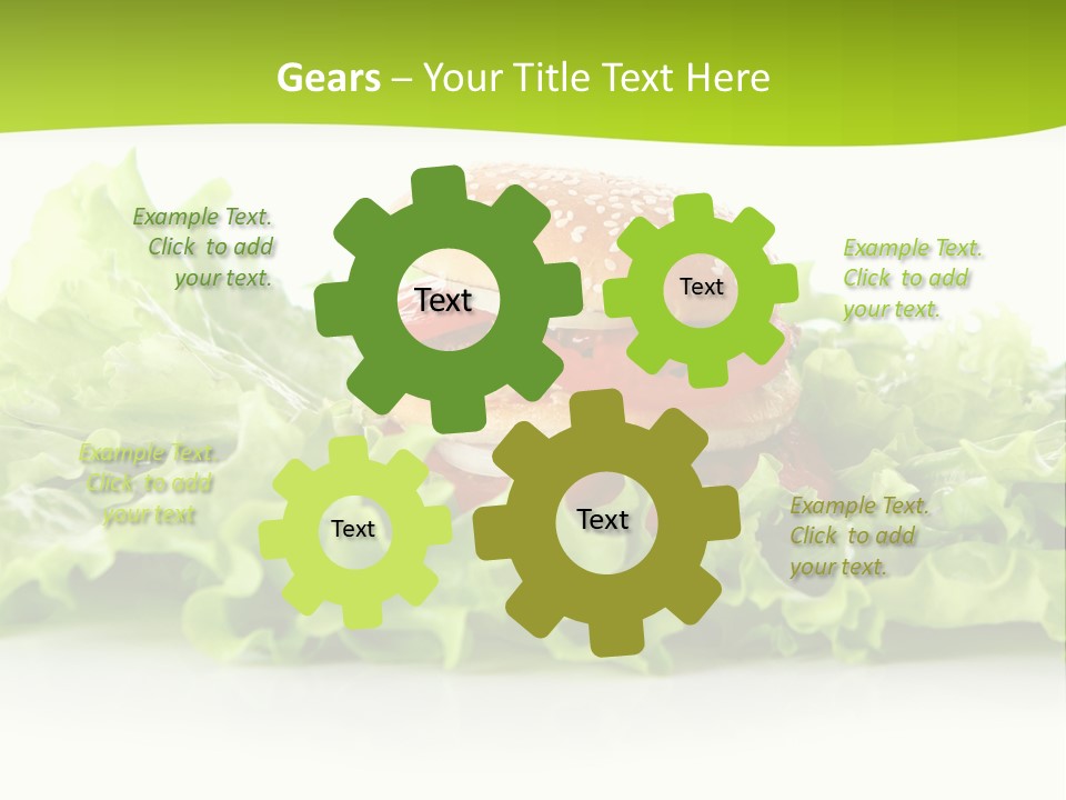 Closeup Burger Cuisine PowerPoint Template