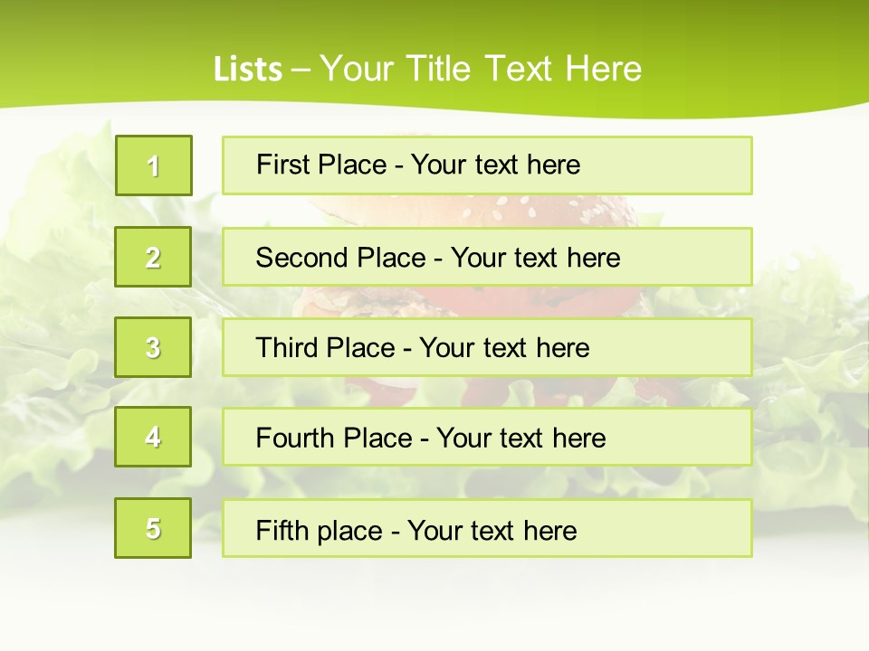Closeup Burger Cuisine PowerPoint Template