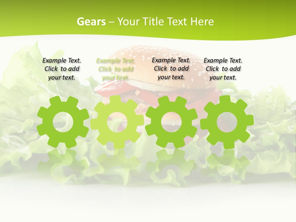 Closeup Burger Cuisine PowerPoint Template