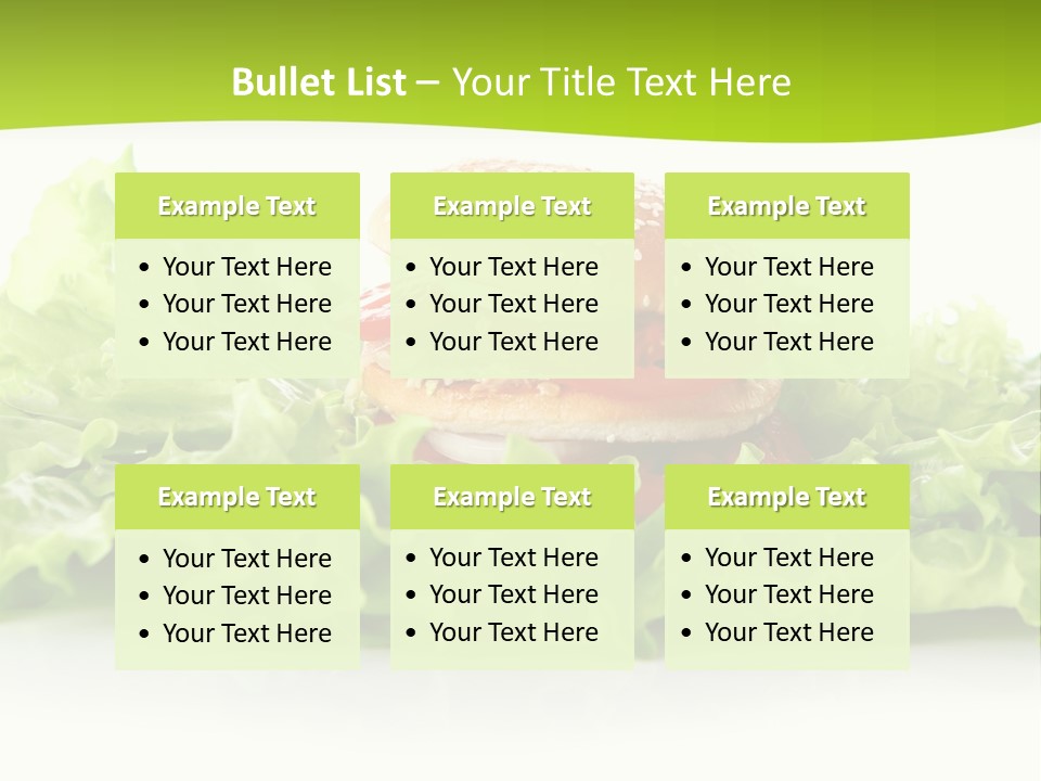Closeup Burger Cuisine PowerPoint Template