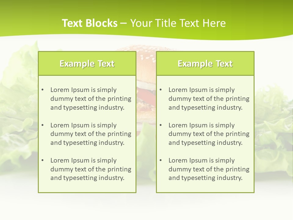 Closeup Burger Cuisine PowerPoint Template