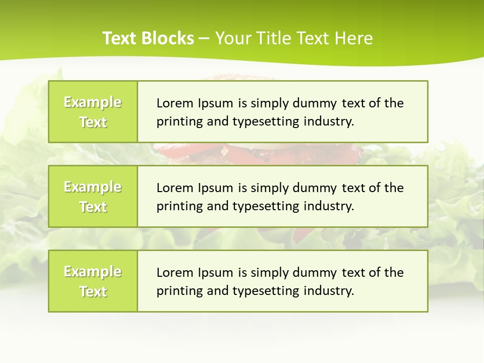 Closeup Burger Cuisine PowerPoint Template