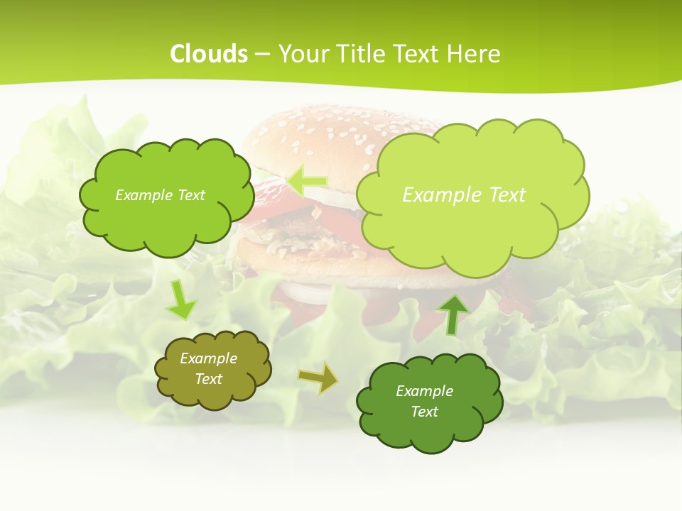 Closeup Burger Cuisine PowerPoint Template