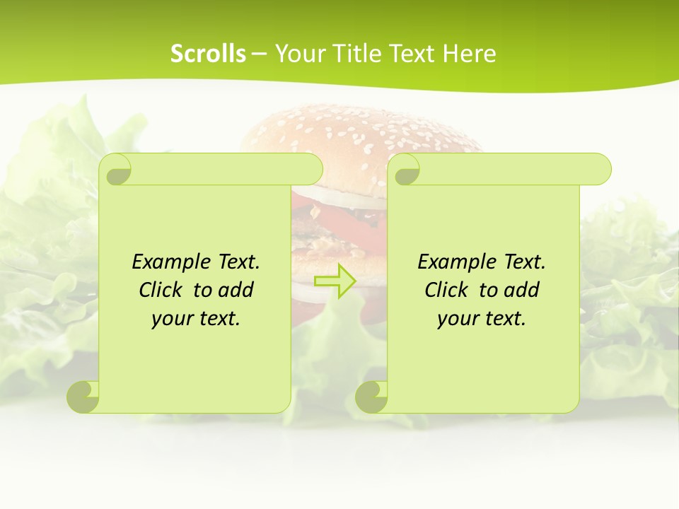 Closeup Burger Cuisine PowerPoint Template