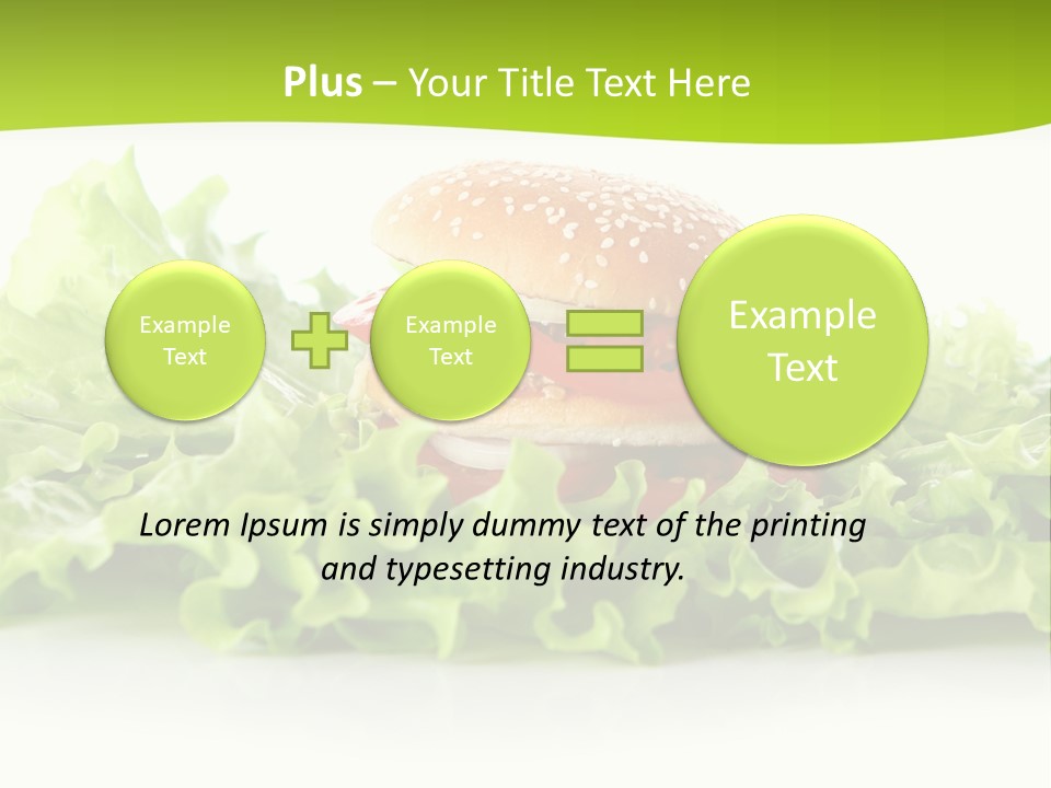 Closeup Burger Cuisine PowerPoint Template