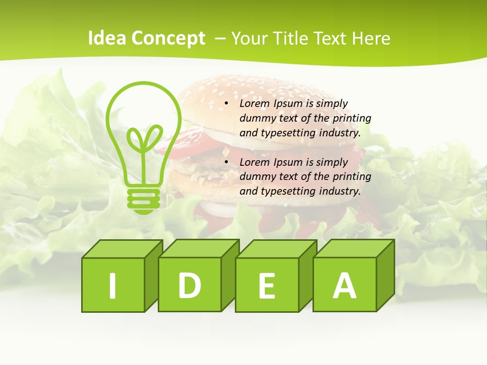 Closeup Burger Cuisine PowerPoint Template