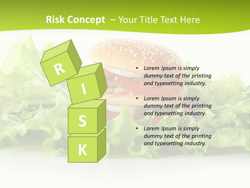 Closeup Burger Cuisine PowerPoint Template