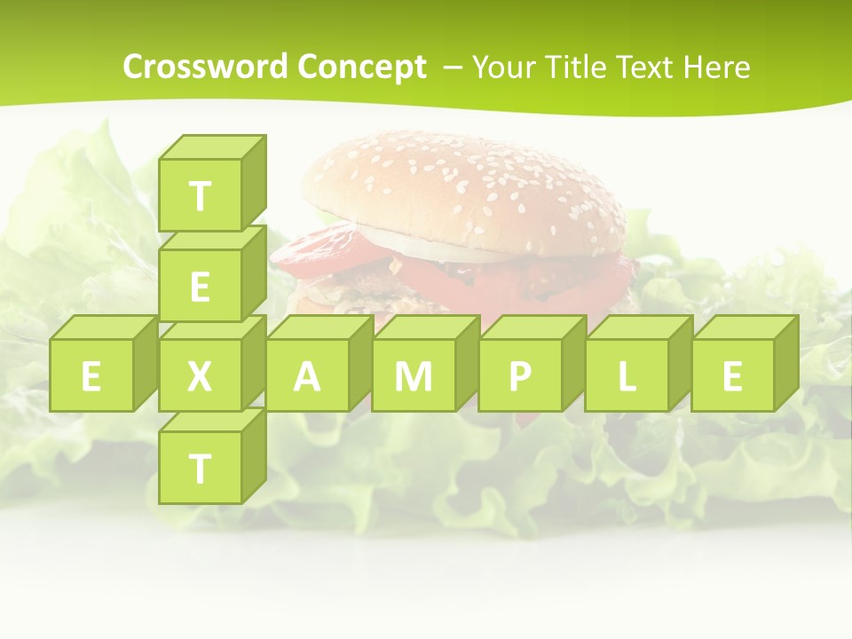 Closeup Burger Cuisine PowerPoint Template