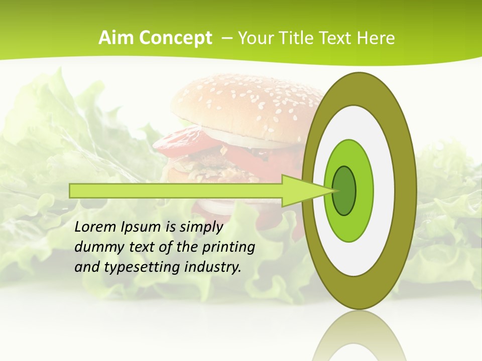 Closeup Burger Cuisine PowerPoint Template