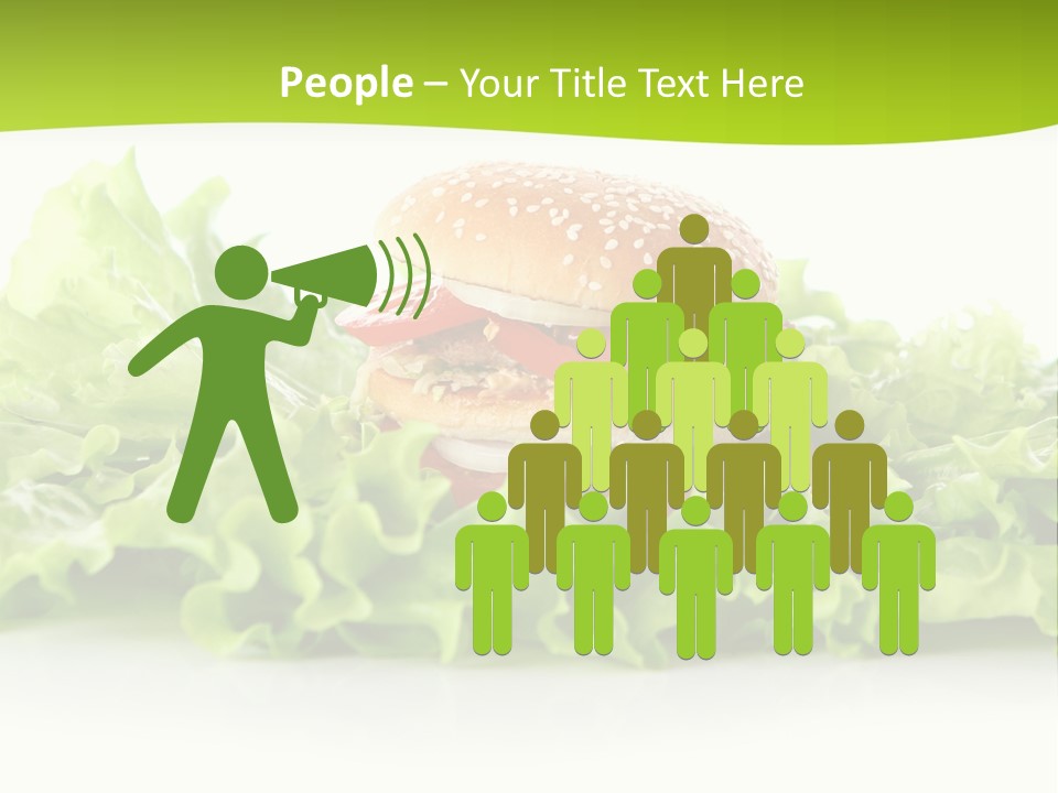 Closeup Burger Cuisine PowerPoint Template