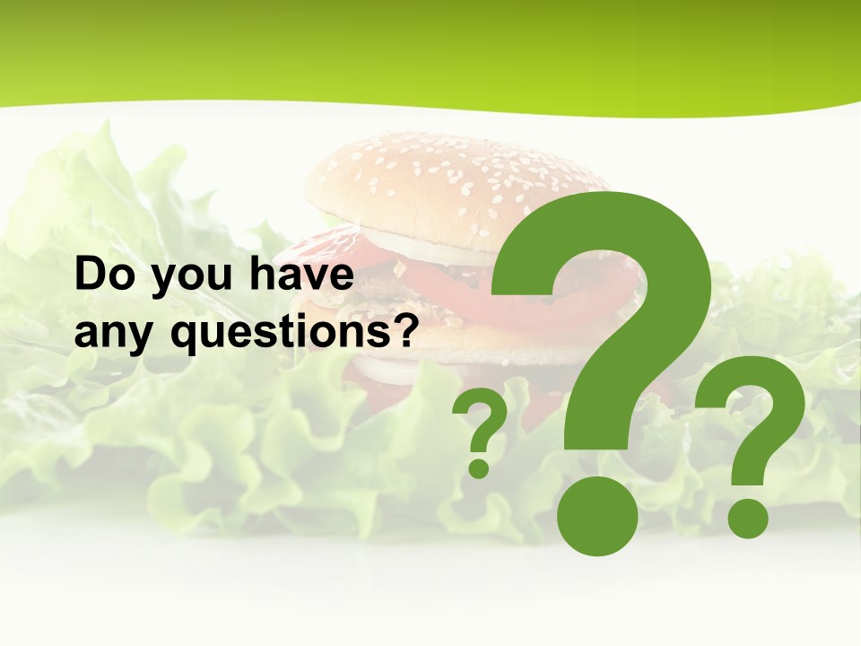 Closeup Burger Cuisine PowerPoint Template